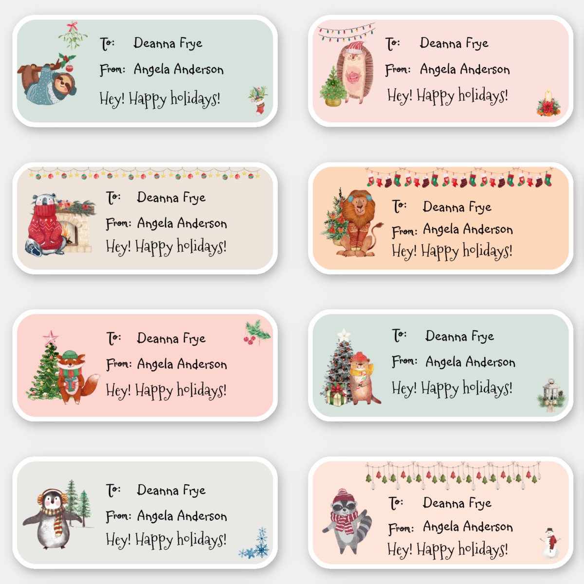 Visureable's tweet photo. Editable Cute Watercolor Winter Animals Christmas Gift Tag Sticker by DecalArtz @zazzle 
Personalize yours here: https://t.co/OBCDLiDyta via @zazzle 
#Christmas #HolidayShopping #Stickers #personalised 
MORE Christmas Gift Tag Stickers here:https://t.co/b9PTt4N7t9 https://t.co/RsfoRjfYKN