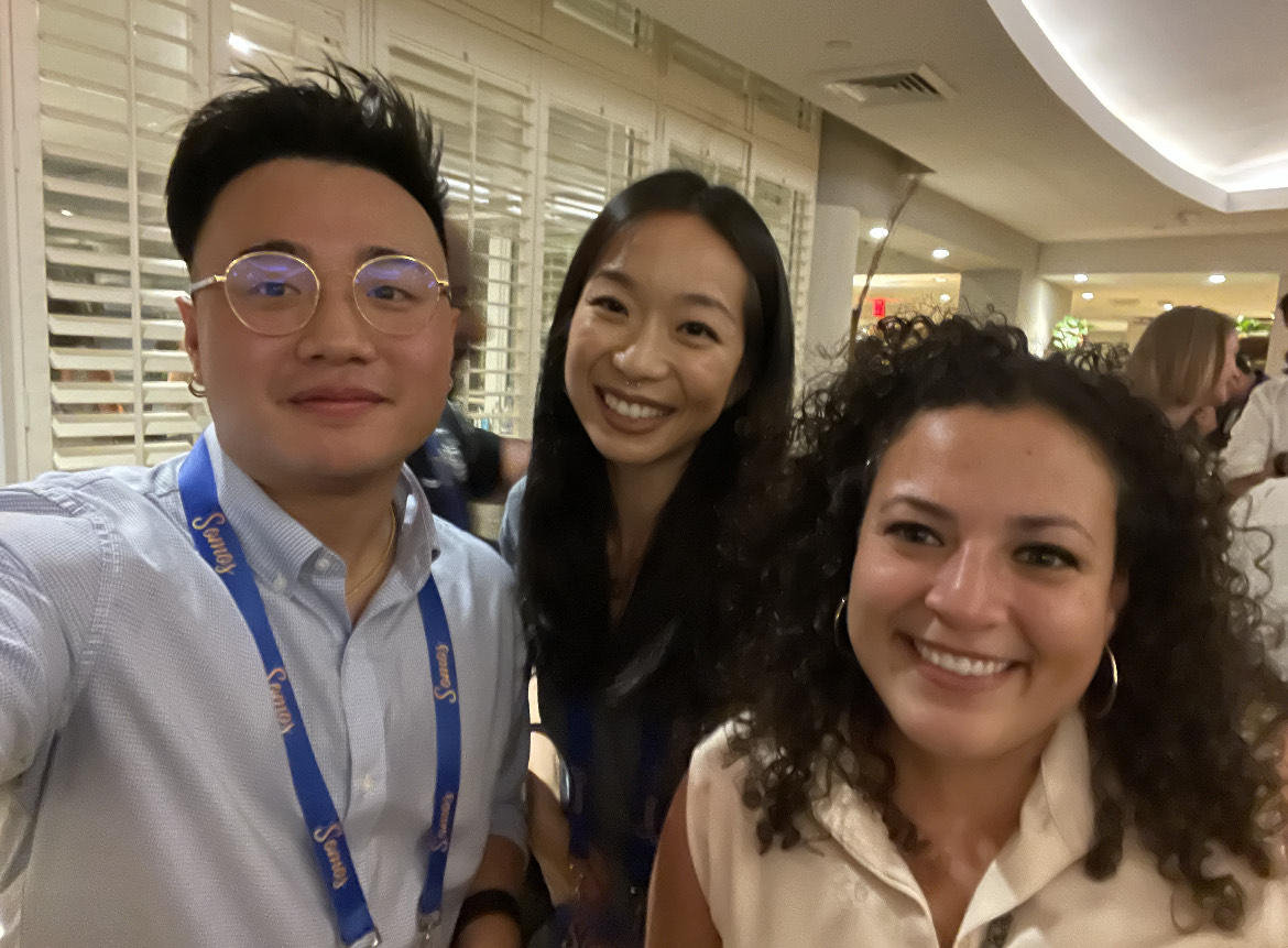 cacf's tweet image. CACF Budget Policy Coordinators Clifford Temprosa and Fiona Zhao are having a great time representing our organization at the Somos Conference. 

Pictured: Our staff members at #somospr2022 alongside @Fernandez4NY @BrianKavanaghNY @assemblymanalt1 @richardlee_nyc

#somospr2022