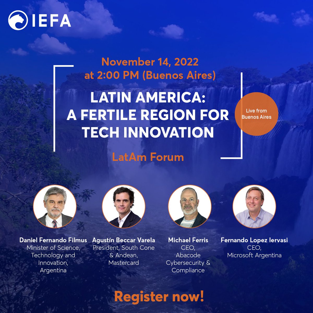 AmericasForum's tweet photo. What makes #LatinAmerica such fertile ground for #tech #innovation? 👉 Join us at the 1st edition of the #IEFALatAm Forum in #BuenosAires on Monday, November 14! 📝 For more details ➡️ https://t.co/oFuYFIwytn. https://t.co/hhUGAxG5h7