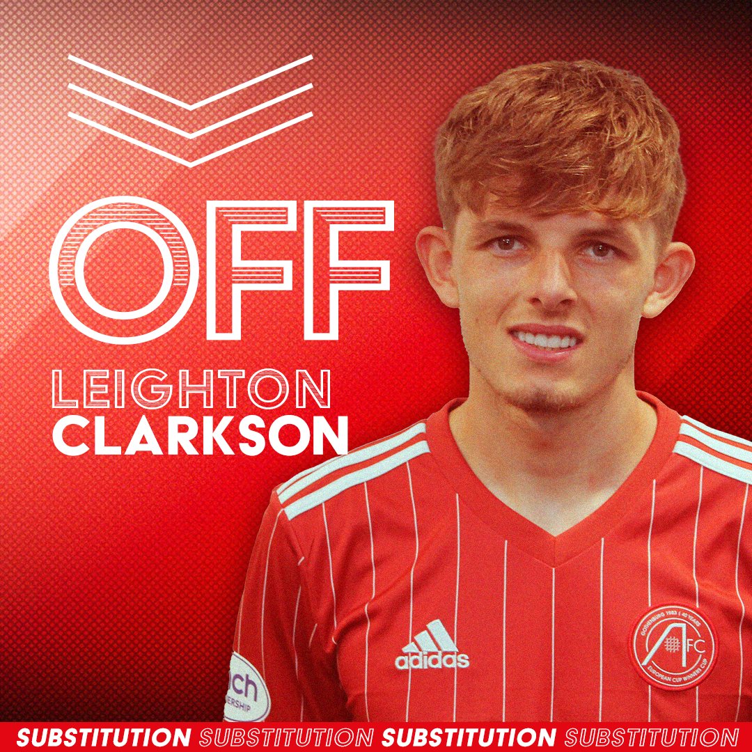 AberdeenFC's tweet photo. 88' - We make another double change.

🔴 1-0 ⚫️

#StandFree | #cinchPrem https://t.co/wH0Gp20Y1P