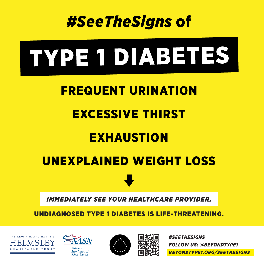 BeyondType1's tweet photo. 4 signs to save 1 life. Share the signs of type 1 diabetes so people can #SeeTheSigns. https://t.co/HDCzXMBkIy https://t.co/ydjL1EsR9U