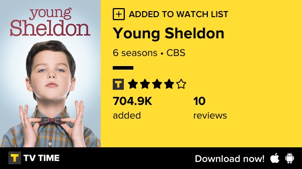 YolandaHassing's tweet photo. I've just started following Young Sheldon https://t.co/o42xy1dQLG #tvtime https://t.co/xnBFfbD2dp