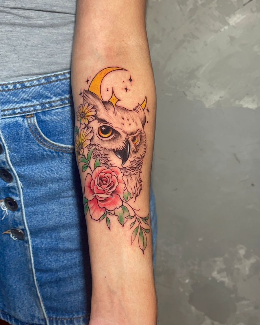 wanessamonique_'s tweet photo. Tatuei 🦉🌙🌹 https://t.co/IqzAvFQFHW