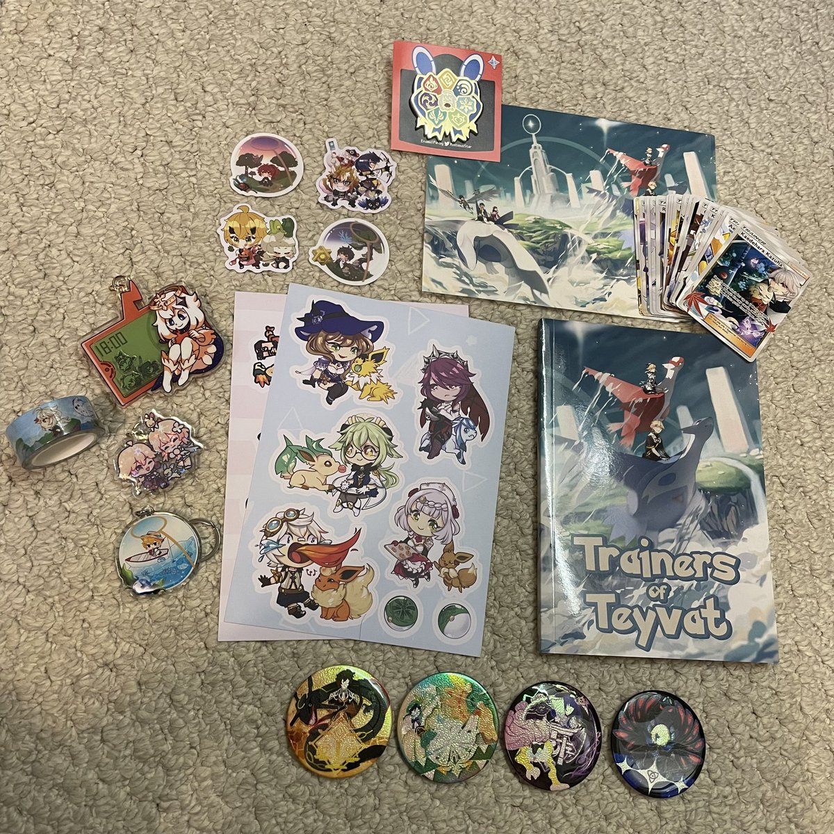 I’m living the best of both worlds right now. 

My <a href="/Pokemongenshin/">Pokémon x Genshin Zine: Complete</a> order was delivered and the art is BEAUTIFUL.

I can’t wait to flip through the pages ❤️