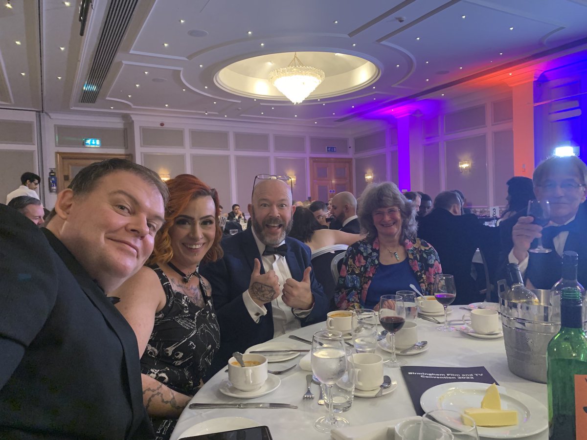 Well we’re here at ⁦⁦<a href="/BHAMFILMFEST/">Birmingham Film Festival</a>⁩ up for tv award, unlikely to win given the stiff competition but who gives a hoot. Theres wine, friends and lots of fun. ⁦<a href="/paulfielding31/">Paul Fielding</a>⁩ ⁦<a href="/rosscarradice/">Ross Carradice</a>⁩ ⁦<a href="/RobinSlater121/">Robin Slater</a>⁩ ⁦<a href="/jaustwick7/">Julian</a>⁩ ⁦@Quizzicalmyth⁩