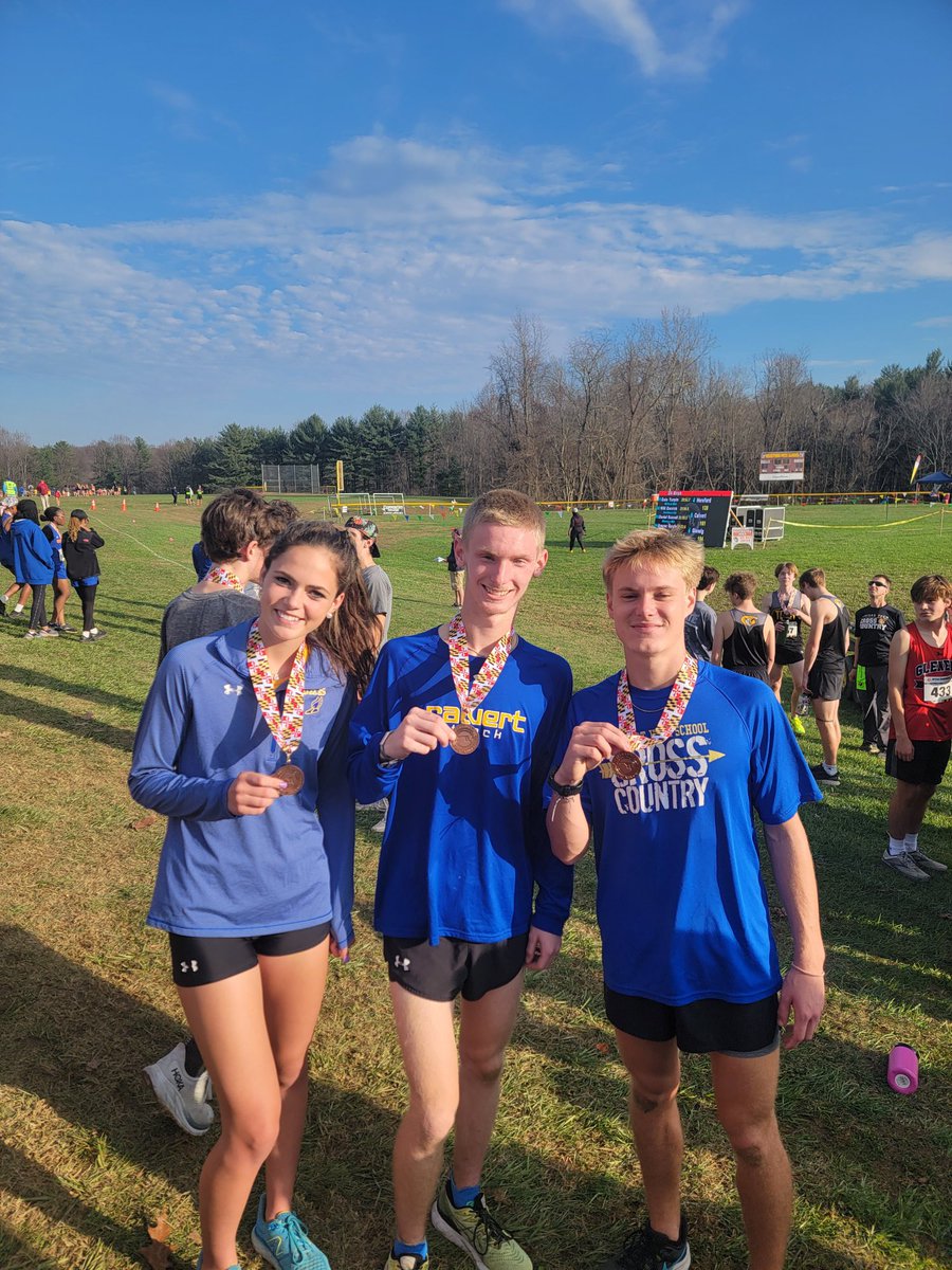 Congratulations to our Cavaliers who placed in todays state meet.  Hayley Spicknall (20th), David Rodenhaver (8th), and Jack Hartsig (5th).