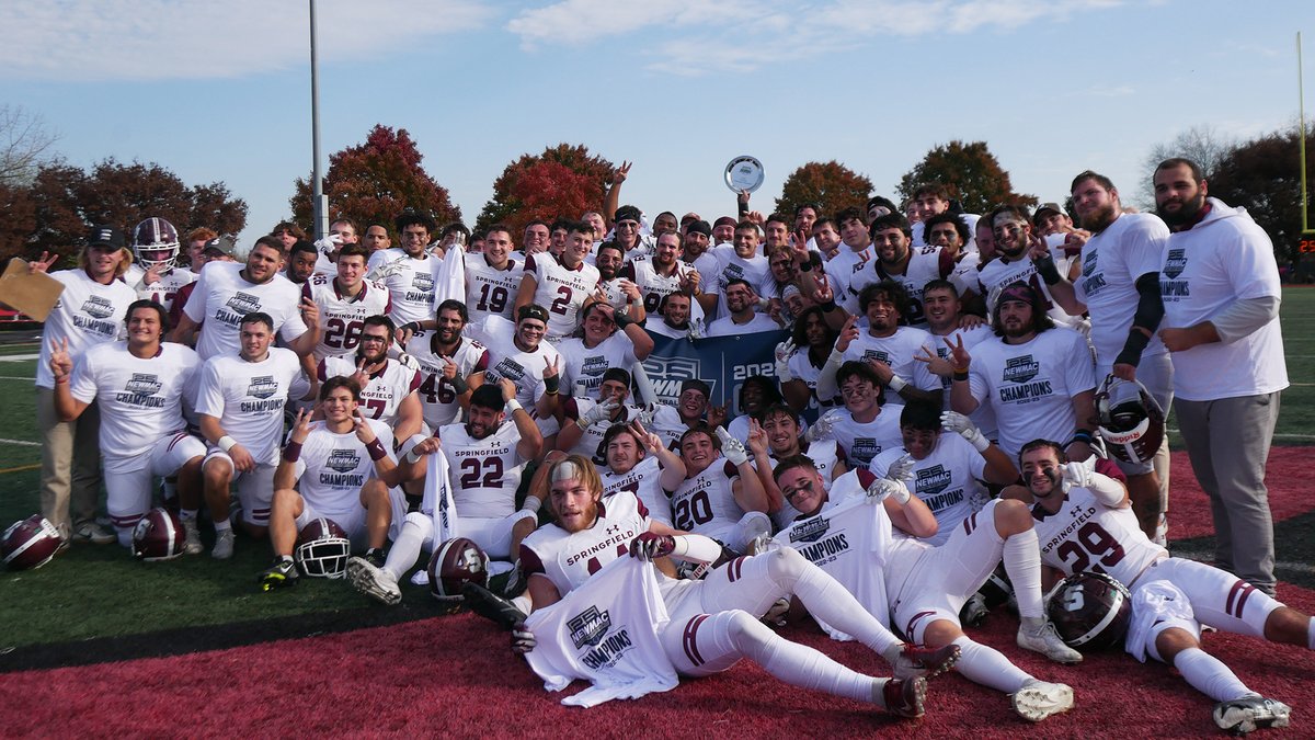 NEWMAC CHAMPIONS - #SpringfieldCollege Football Captures Second-Straight Title With 35-21 Victory Over Catholic springfieldcollegepride.com/x/xw7pr #d3fb