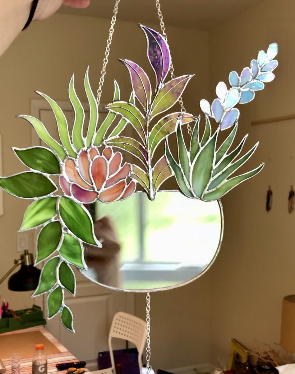 Alix_Pitner's tweet photo. Hi friends! It’s been a long time❤️ I ended up having major health problems with my lungs that rendered me unable to continue to work w stained glass for a long time. I avoid Twitter bc it reminds me of the dream that I was living where my art was my job. I had never been happier https://t.co/byJccrP0kb
