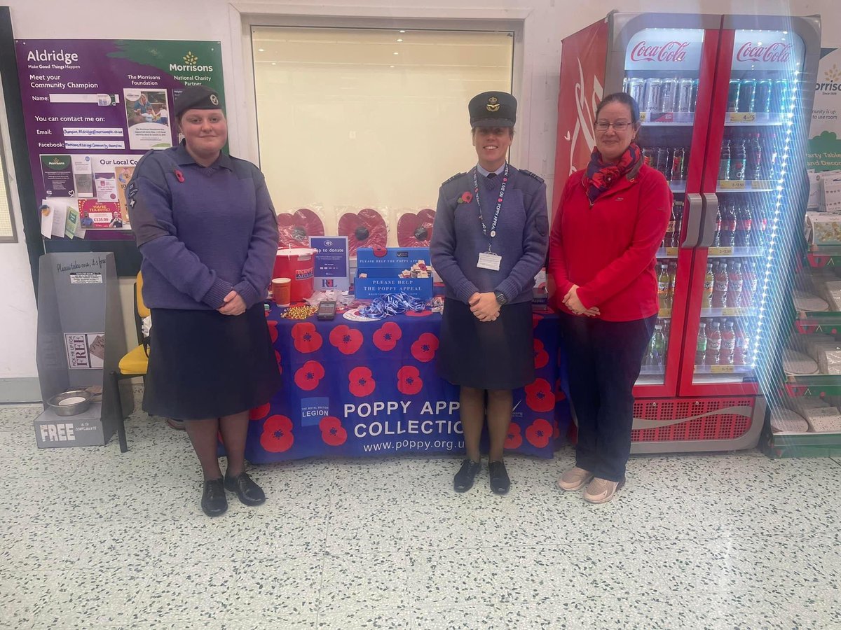 425Squadron's tweet photo. This week 425 have been busy!
Flt Lt Horobin, Sgt Mansell cadets joined a Remembrance Service at Brownhills School
4 cadets,Sgt Madamsetty, Flt Lt Horobin and members of our civ com were poppy selling
3 cadets supported the RBL in planting saplings in Aldridge.
#team425 https://t.co/luRFqIc2dB