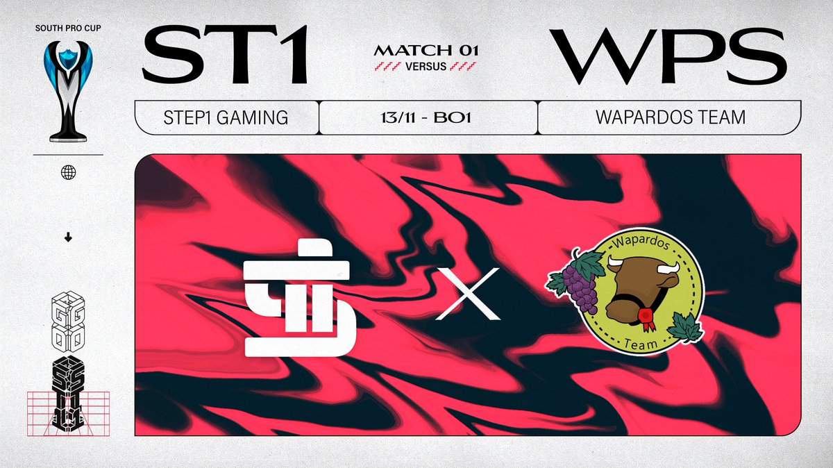 📢¡Nuestro primer enfrentamiento en la #SouthProCup será contra <a href="/WapardosTeam/">Wapardos Team</a>!
↘️En este 1er match, llevaremos nuestro roster a otro nivel, a manos del coach: @naTa1_zz 
Atentos a los resultados 👀
#GOST1