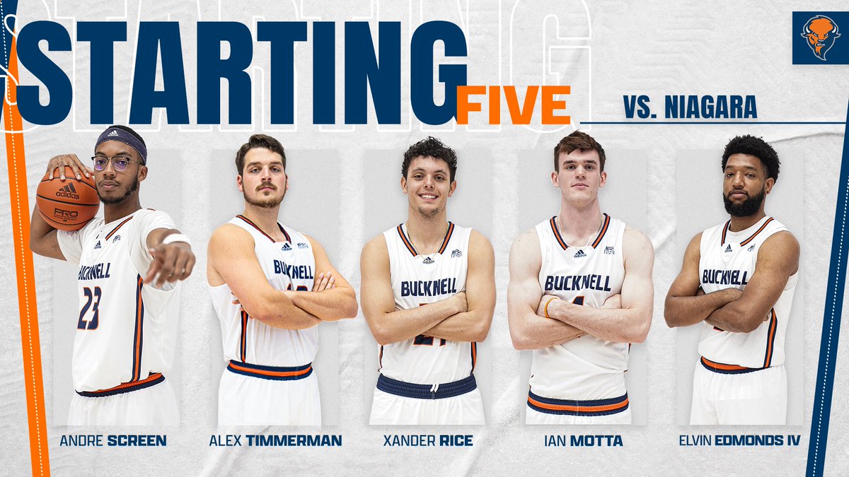 Same starting lineup for the Bison in Game 2⃣. Tip-off at 4 p.m. on ESPN+. #rayBucknell