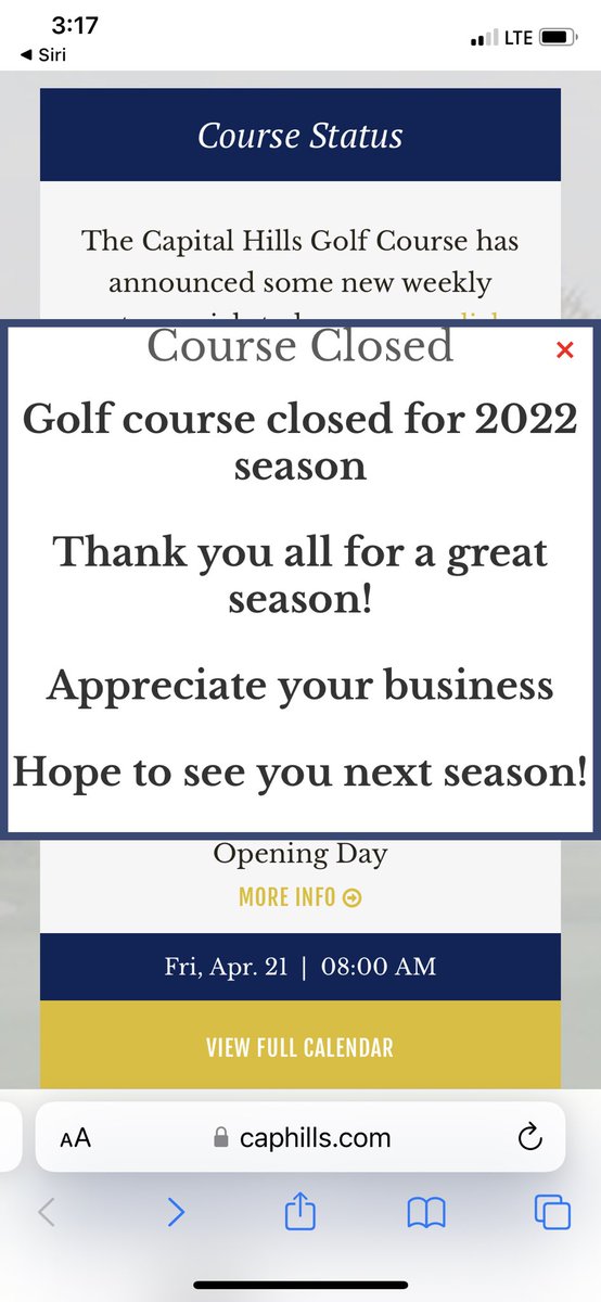 Could it be? The #albanyny municipal golf course is now “open” to the rest of us for the season? 🥳