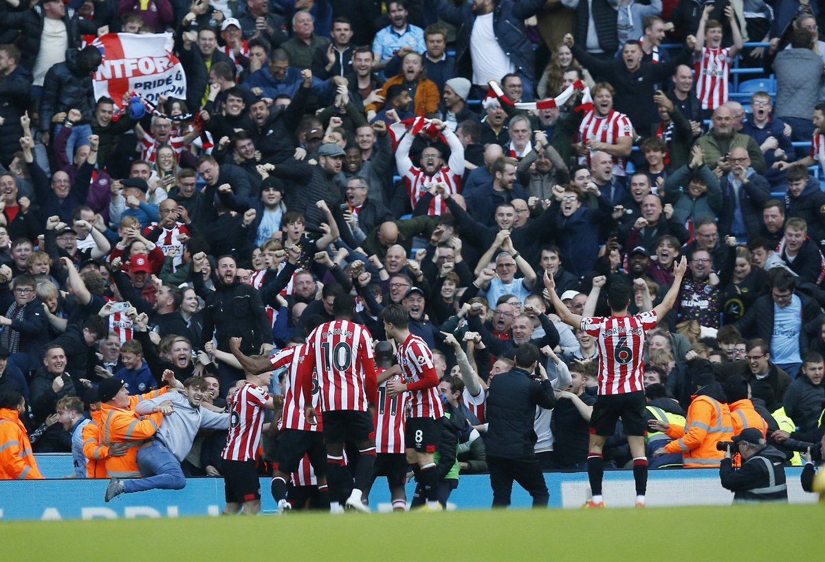 Before 12:30, Man City had a 100% win rate at home.

#BrentfordFC had 0 away league wins. 

Sometimes you’ve got to see it to believe it 🐝