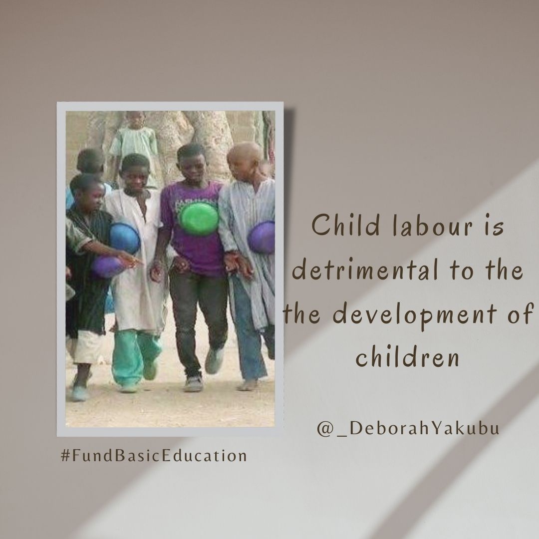 Lack of access to basic education due to poor funding has increased the rate of child labour.
Children are being robbed of their future, self-esteem and self confidence due to lack of access to education.
Dear <a href="/NigEducation/">Federal Ministry of Education</a>,<a href="/ubecnigeria/">@UBECnigeria</a> #FundBasicEducation to stop child labour