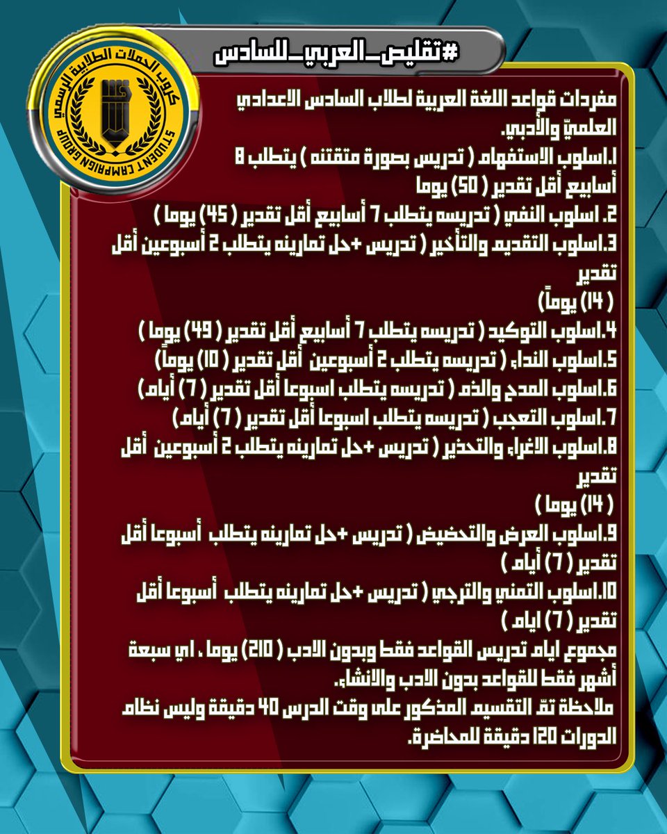 lux_lion7's tweet photo. تم تقليص جميع المواد عدا اضخم مادة، يحتوي الكتاب على٦ مواضيع لم تدرس سابقاً ،ليس للطلبة اساساً كافياً يمكنهم من ضبط المادة خلال السقف الزمني المفروض على المدارس لانهاء المناهج قبل الامتحان،اسوةً بباقي السنين وباقي المواد نطالب بتقليص العربي #تقليص_العربي_للسادس .
رأي احد استاذ ⬇️ https://t.co/QwiCxvDFcD