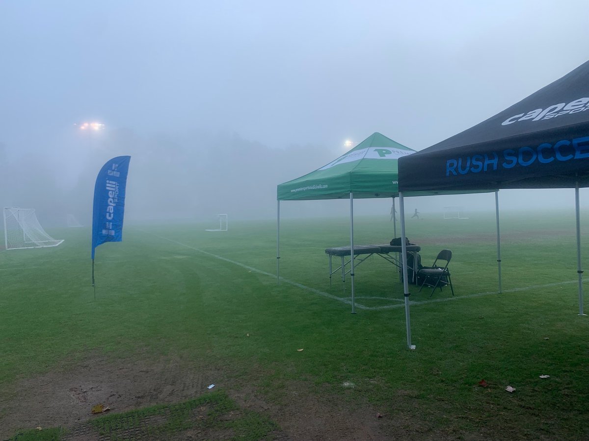 union_rush's tweet photo. We love a challenge! What a morning to play in the Rush Cup! Fog in the air, don't care! #rushunionsoccer #rushcup #fogball https://t.co/SlNoCM6Fni