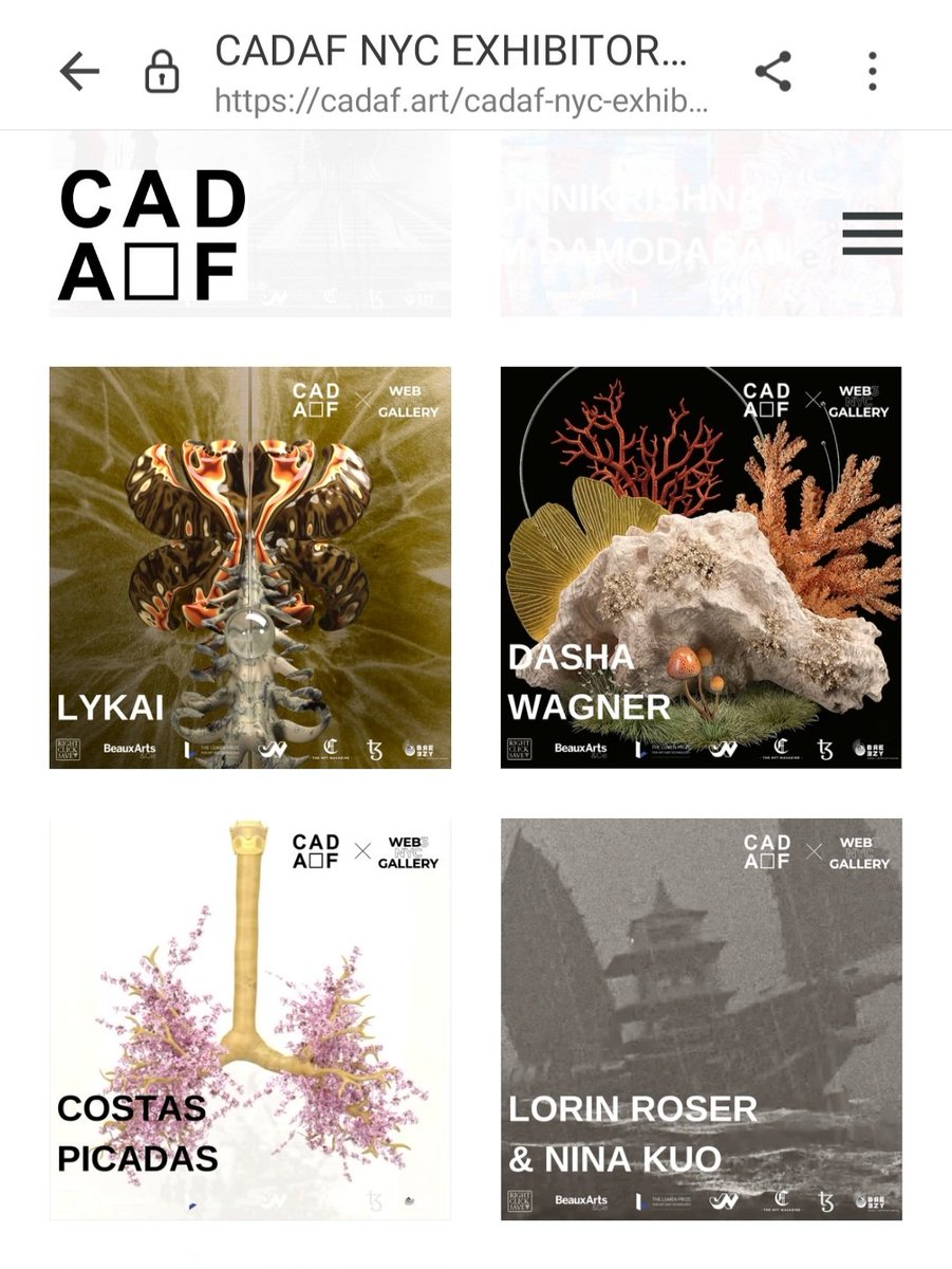 DashaWagner's tweet photo. CADAF Art Fair 2022 is totally amazing this year! So many talented artists... Thank you @art_cadaf team for your support!
👉 See all artworks from CADAF here:
https://t.co/oERqvINtE0
#cadafartfair #cadaf #gallery #digitalart https://t.co/afzFvgxr6z