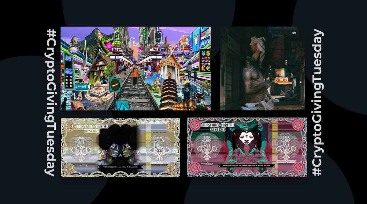 We're thrilled to introduce the three #NFT artists in our fundraiser.

Each has donated their art, and all proceeds go to end modern slavery.
<a href="/gidi_icons/">©️Ade Adekola</a> from —Conscious Currency 
<a href="/hafiizkarim/">The Next Most Famous Artist</a> — Catch of the Day
<a href="/derryainsworth/">Derry Ainsworth</a> — Freedom
#Cardano #CryptoGivingTuesday