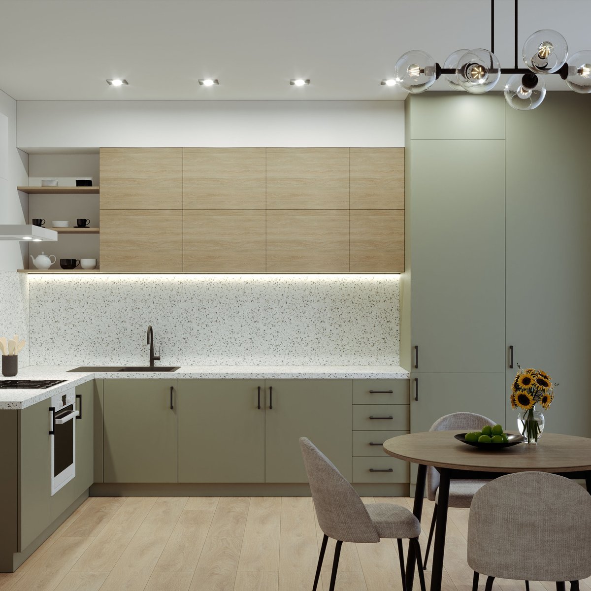 Recurostyling's tweet image. This has to be the perfect kitchen colour combo... 💭

#SageGreen #LightGreen #LightKitchen #NeutralKitchen #NeutralInterior #GreenKitchen #KitchenInspo