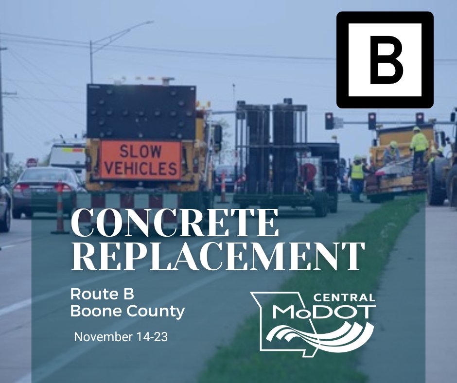 MoDOT Central District on Twitter "This work has been rescheduled