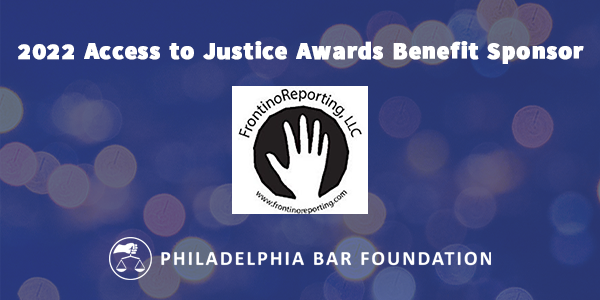 Thank you Frontino Reporting for your support of the Foundation and this year's Access to Justice Awards Benefit!