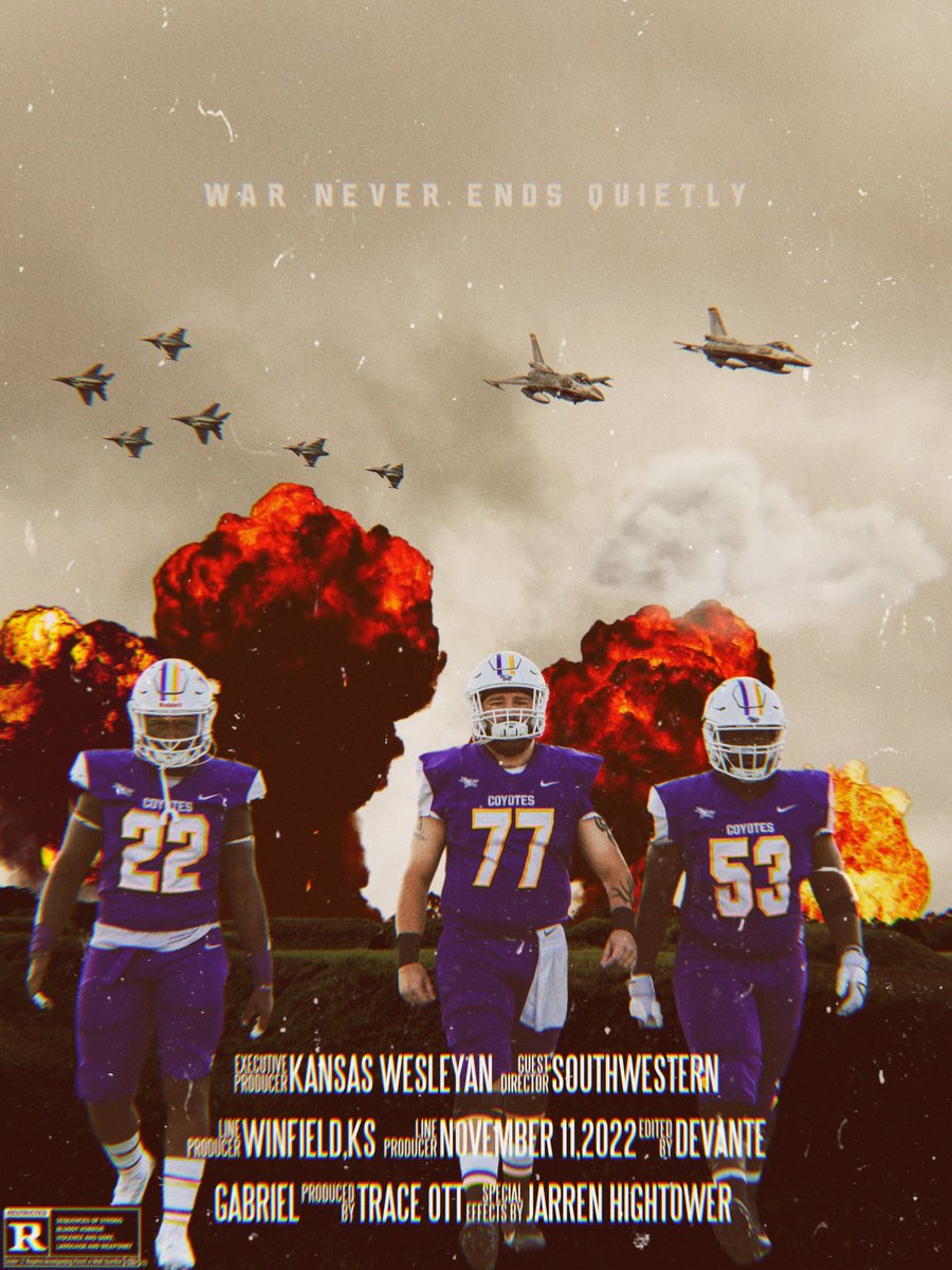 CoachBargas's tweet photo. WAR NEVER ENDS QUIETLY!!!! TILL THE END!!
#LOYALTY22 #DMTE
🗓️NOVEMBER 12, 2022
🕐1:00 PM
🏟️WINFIELD, KS
📺 https://t.co/dEtqo1iFiJ https://t.co/koojIehA7E