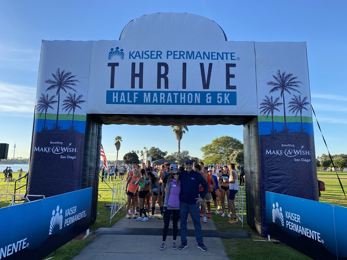 Kaiser Permanente 6th annual half marathon,5K and Wish Walk benefitting <a href="/wishsandiego/">Make-A-Wish San Diego</a>  Thanks to the over 2200 runners who joined us this morning to support our children     <a href="/aboutKP/">Kaiser Permanente</a> <a href="/PermanenteDocs/">PermanenteDoctors</a> <a href="/KPSanDiego/">Kaiser Permanente San Diego</a> <a href="/KPSCALnews/">Kaiser Permanente Southern California</a> <a href="/MakeAWish/">Make-A-Wish America</a> <a href="/EasyDaySports/">Easy Day Sports</a> #THRIVE #MakeAWish
