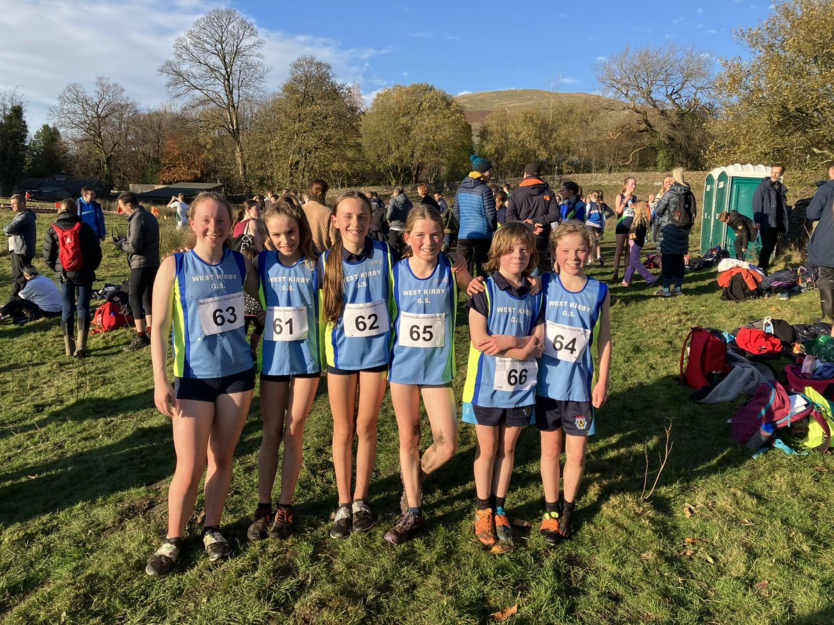 WKGS_PE's tweet photo. Well done to the JG  cross country team who ran in the NW final of the English Schools XC Cup in Sedbergh today. An individual win for Isla and a fantastic team performance 👏👏 @WestKirbyGS @SchoolAthletics https://t.co/baBXT4EJ78