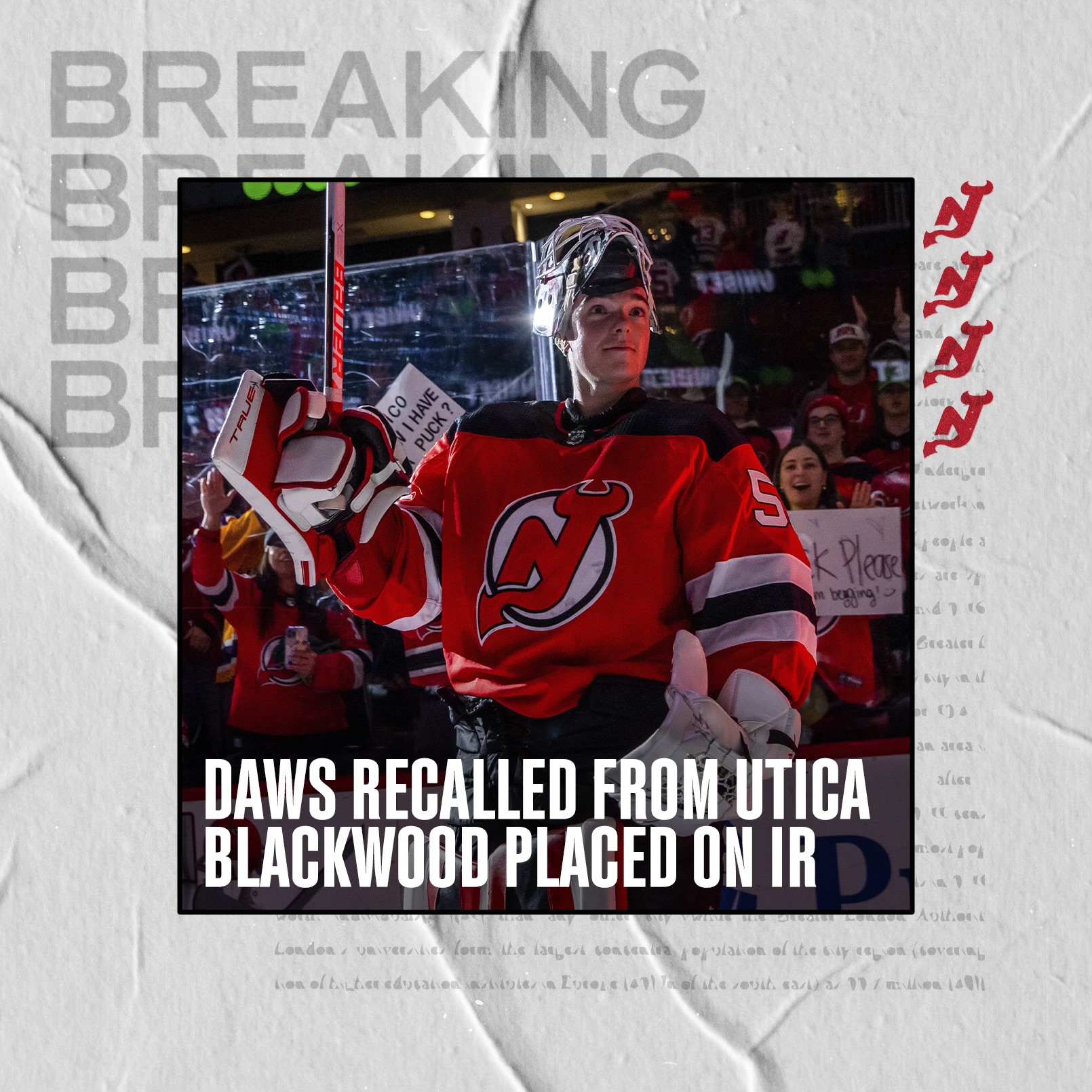 New Jersey Devils on X: #NEWS: Mackenzie Blackwood has been