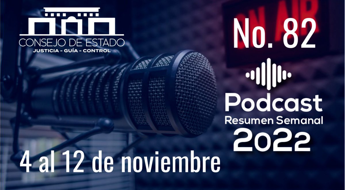 consejodeestado's tweet photo. #PodcastCE #ResumenNoticioso | 📻🎙Finalizamos la semana con el resumen de las decisiones más importantes en el @consejodeestado
Semana del 4 al 12 de noviembre de 2022
✅ ESCUCHE EL PODCAST EDICIÓN #80 Y SUSCRÍBASE👉
https://t.co/2gJW0qM2vy
#decisionesjudiciales #DecisionesCE https://t.co/4VHzGLmgun