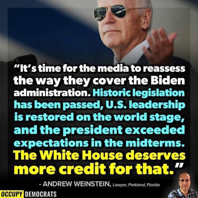 JayeJaybird54's tweet photo. I guess bad news gets higher ratings; really sick isn't it? @POTUS has accomplished so much, yet we hardly ever hear about it. Can we, as Democrats, do more to get the good news out there? #BidenDelivers #DemVoice1 #OurBlueVoice https://t.co/kRw1gjEVtU