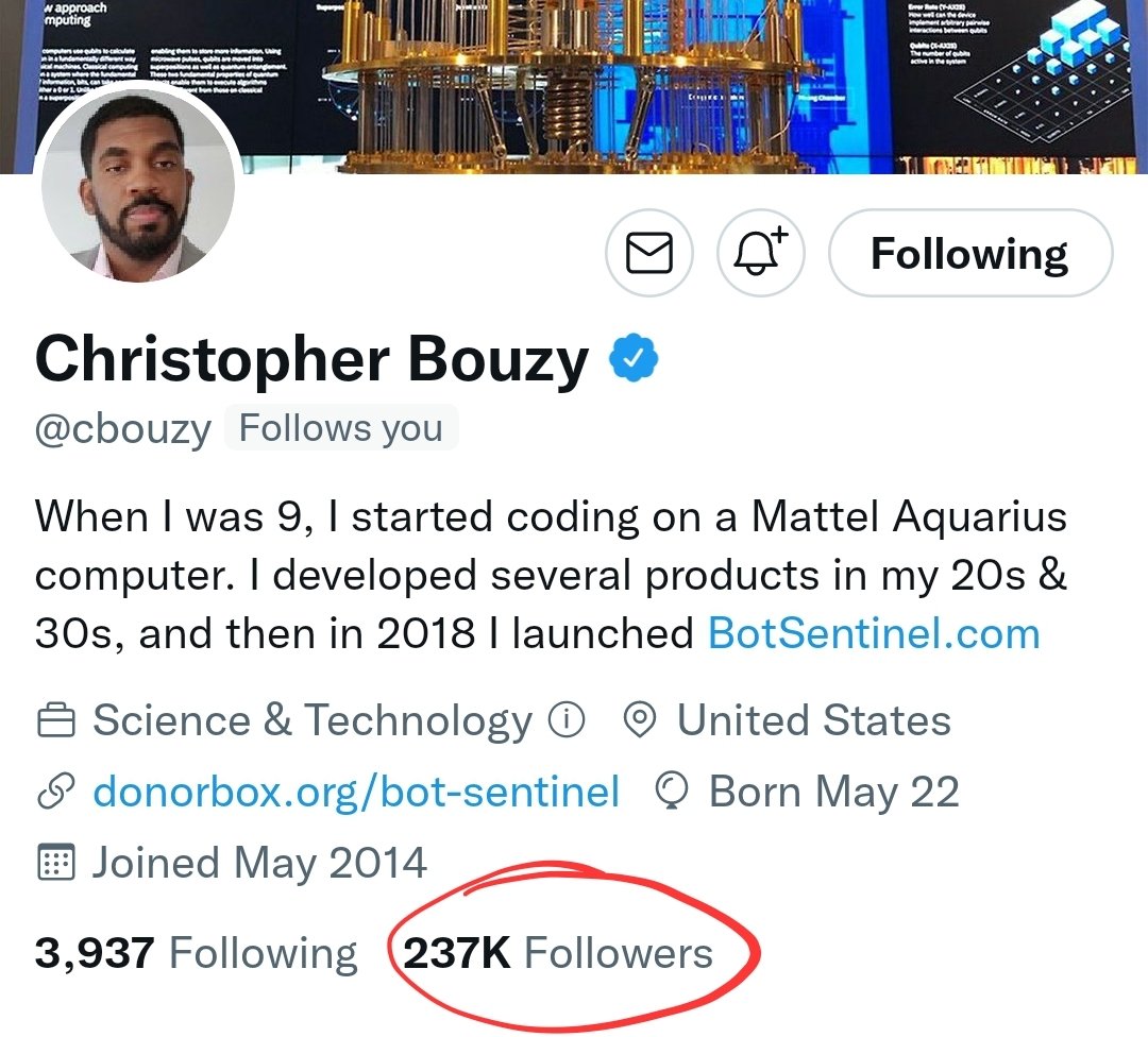 I Smoked The Tariffs But I Didnt Smoke The Economy (@blackknight10k) on Twitter photo You helped me get Chris Bouzy, one of the handful of people in the world to accurately predict the outcome of the midterms from 199k followers to 237k overnight. Let's all hit retweet and give <a href="/cbouzy/">Christopher Bouzy (spoutible.com/cbouzy)</a> a follow to get him over 250k. Everyone else got it wrong. He's earned it. You helped me get Chris Bouzy, one of the handful of people in the world to accurately predict the outcome of the midterms from 199k followers to 237k overnight. Let's all hit retweet and give <a href="/cbouzy/">Christopher Bouzy (spoutible.com/cbouzy)</a> a follow to get him over 250k. Everyone else got it wrong. He's earned it.