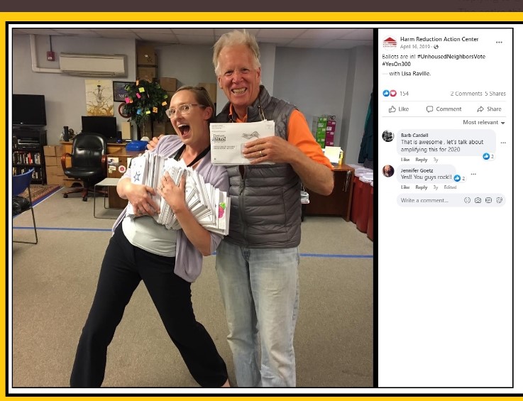 🇺🇸 Formerly The ST Show🎙️🇺🇲 (@tubbsshow) on Twitter photo Nothing to see here - 'cept whack job Dems ballot harvesting ahead of election.
"Harm Reduction Action Center" (supervised injection site 💉) collected just a few ballots at 8th/Lincoln HQ.
HRAC director Lisa "White Lab Coat" Raville seems happy.
cc: <a href="/JenaGriswold/">Jena Griswold</a> <a href="/COSecofState/">Colorado Secretary of State's Office</a> Nothing to see here - 'cept whack job Dems ballot harvesting ahead of election.
"Harm Reduction Action Center" (supervised injection site 💉) collected just a few ballots at 8th/Lincoln HQ.
HRAC director Lisa "White Lab Coat" Raville seems happy.
cc: <a href="/JenaGriswold/">Jena Griswold</a> <a href="/COSecofState/">Colorado Secretary of State's Office</a>