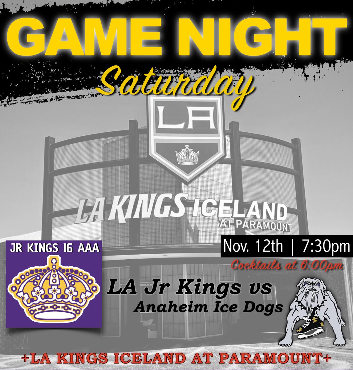 JrKings16AAA's tweet image. GAME NIGHT! Partying tonight in Paramount with the Ice Dogs. Puck drops at 7:30pm. @JrKings06 @hockeymaps