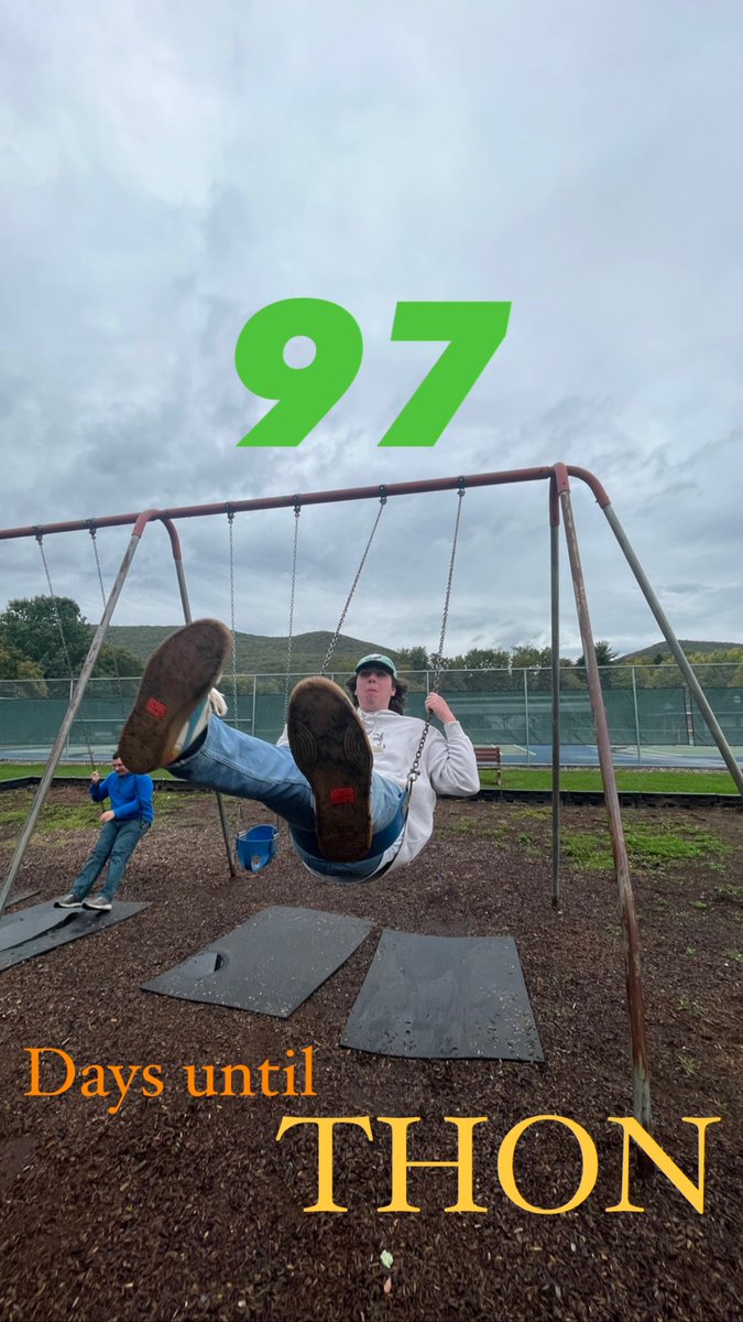 SFdaysuntilTHON's tweet photo. Finn Syzbist is swinging in here to wish everyone a happy 97 days until THON! https://t.co/xP6L56QOlW