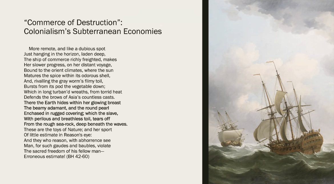 emi_rowe's tweet photo. Mershon moves on to Beachy Head’s politics of colonial extraction, its critiques of ‘colonial opportunism’, and its vertical, subterranean/subaquatic economies. All while thinking through petrification and extractive labour as ‘sharing the logic of fossilisation’ #BSLSWS2022 https://t.co/2errkiKOZk
