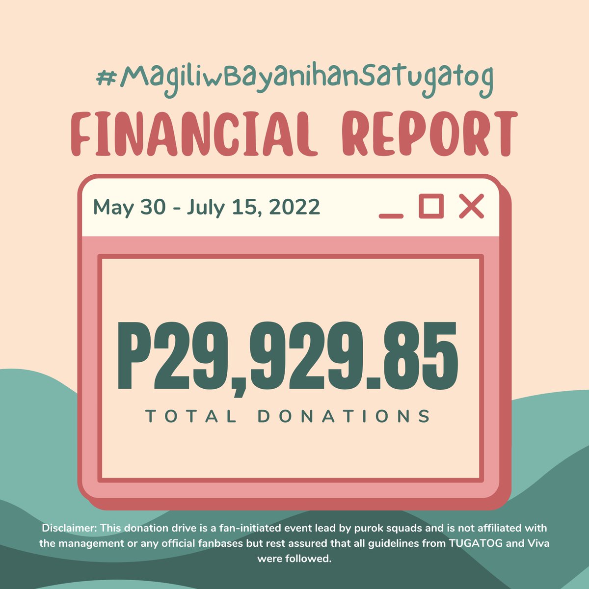 PurokSquads's tweet photo. Hey hey bestæ! 

Oh naur. Medj na-stuck tayo sa tuktok. 🫢 Pero eto na nga - bago bumaba, lapag muna namin ang Liquidation Report. 🧾

Big thank you once again to everyone who donated! Banners got a pretty long life. 😉

🗃: https://t.co/B28qveDUbQ

#MagiliwBayanihanSaTugatog https://t.co/OViVKlujYl