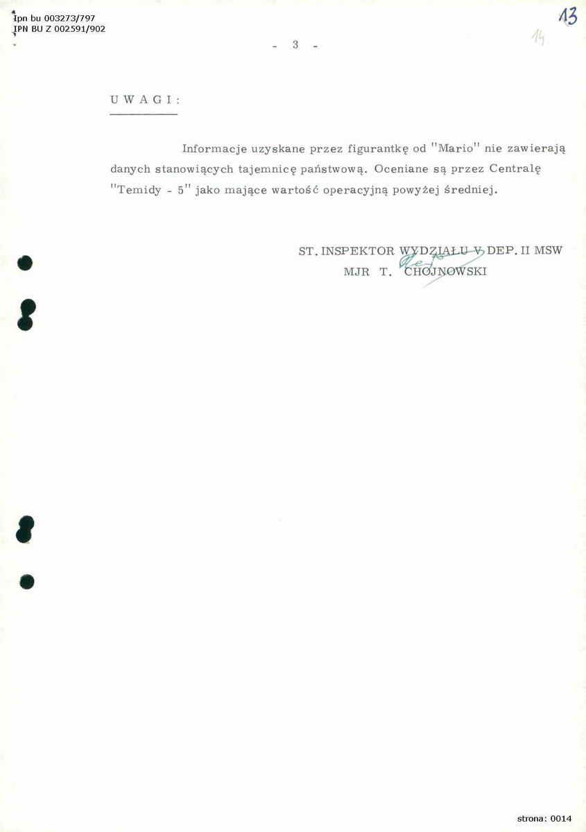 PiotrW1966's tweet photo. W uzupełnieniu tekstu  @Cenckiewicz „Tajemniczy agent „Mario”. Co robił Michnik w agenturze wywiadu Hiszpanii?” poniżej publikuję materiały ze sprawy o krypt. #Temida
Zastrzegam, że są to wtórne i nieprzesądzające dokumenty wywiadu 🇪🇸traktujące o swoich 🇵🇱agentach.

@portal_ipl https://t.co/X5dVC32czO