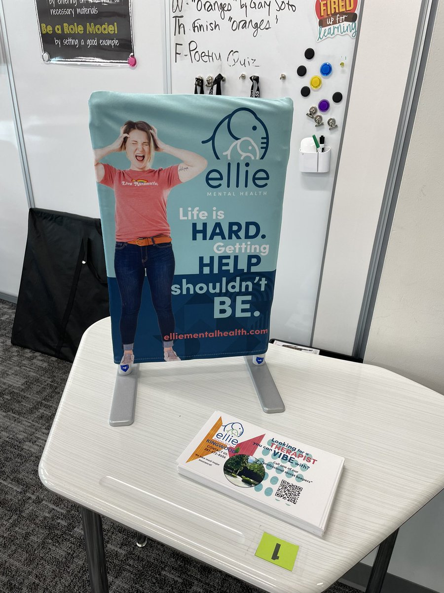 Ellie Mental Health Kingwood is at <a href="/HumbleISD_KMS/">Kingwood Middle</a> mental wellness workshop talking to parents and students about the importance of mental wellness!