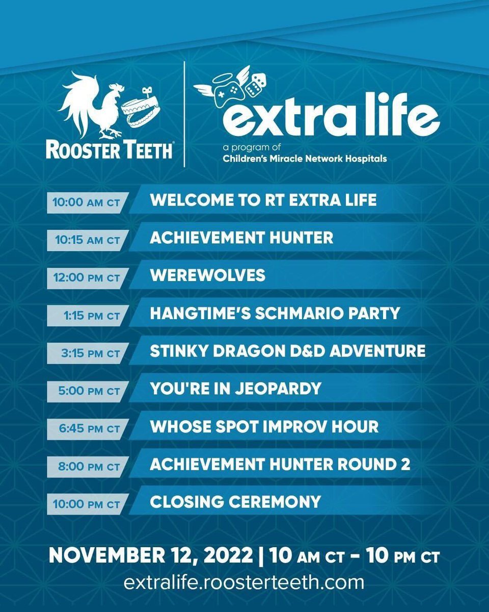 RTCCorner's tweet image. EXTRA LIFE is LIVEEEEEEE Don't miss out and watch now on
RTTV: roosterteeth.com/live.rt-tv
Twitch: Twitch.tv/roosterteeth
RT Youtube: youtu.be/o3q7bJ4eLvM
Let's Play: youtu.be/cng6dQsILHs