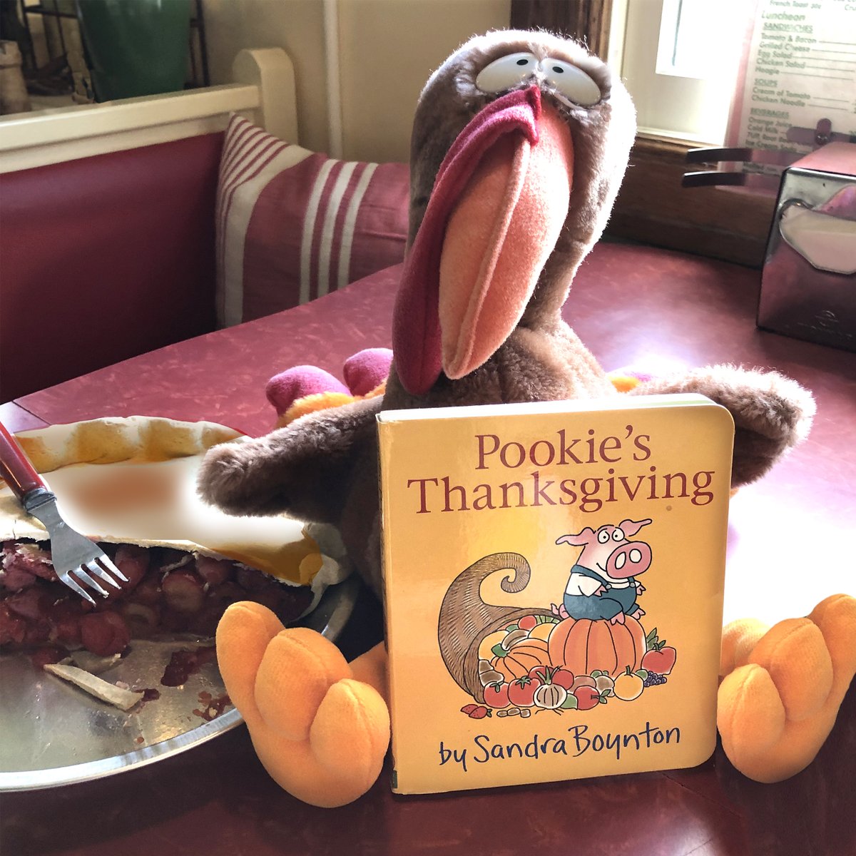 SandyBoynton's tweet photo. Are you looking for a book that is perfect for anyone who believes Thanksgiving is a time of family, gratitude, and a meal that consists of WAAAAY too much pie? Your favorite bookstore can help. #pie https://t.co/CLURU6pJlQ