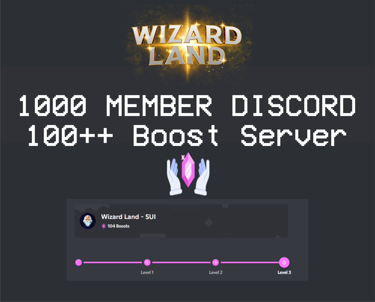 We reach!!! 1000 Wizard on Discord 100++ Boost Server