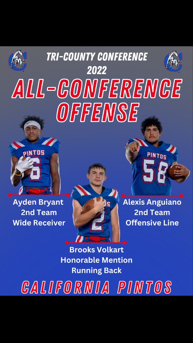 PintosFootball's tweet photo. Congratulations to our All Confernce Offensive players https://t.co/Nceblfrdpm