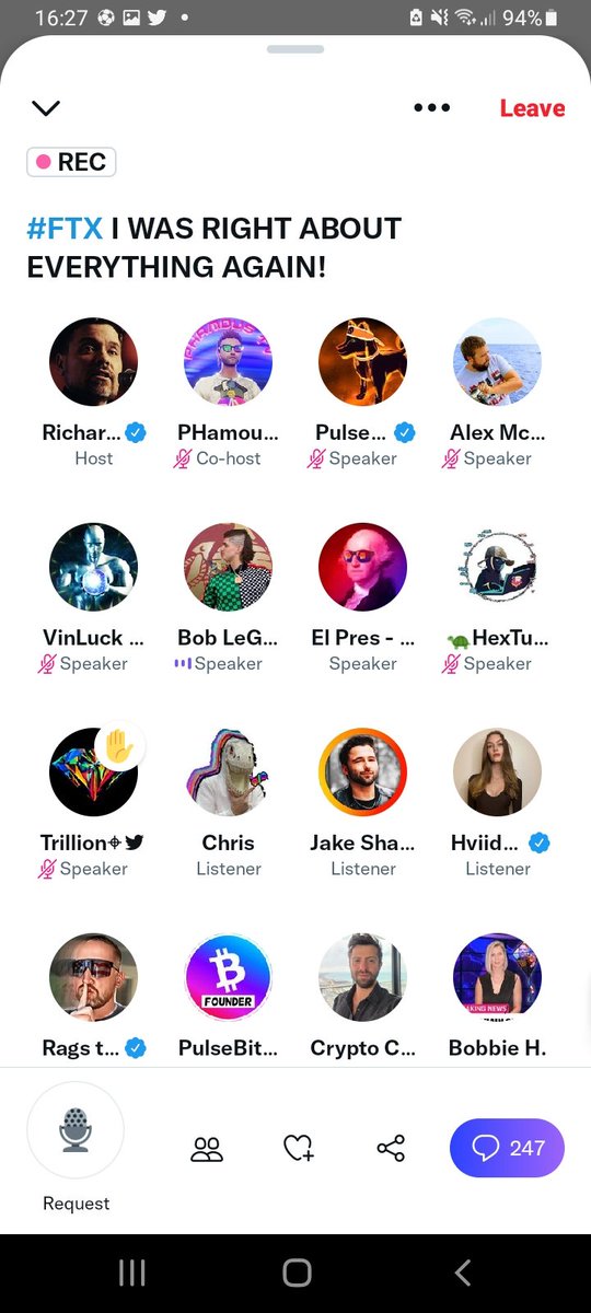 PTChrisG's tweet photo. Educational and insightful from @RichardHeartWin 
"Wish you the maddest of gains! Let's hope all these scumbag people sell the bottom, then we can have a nice run up without worrying about them dumping later".
Great space and Q&amp;A.
#HEX #Hexicans #PulseChain #RichardHeartWasRight https://t.co/ucmz6Gjx5l