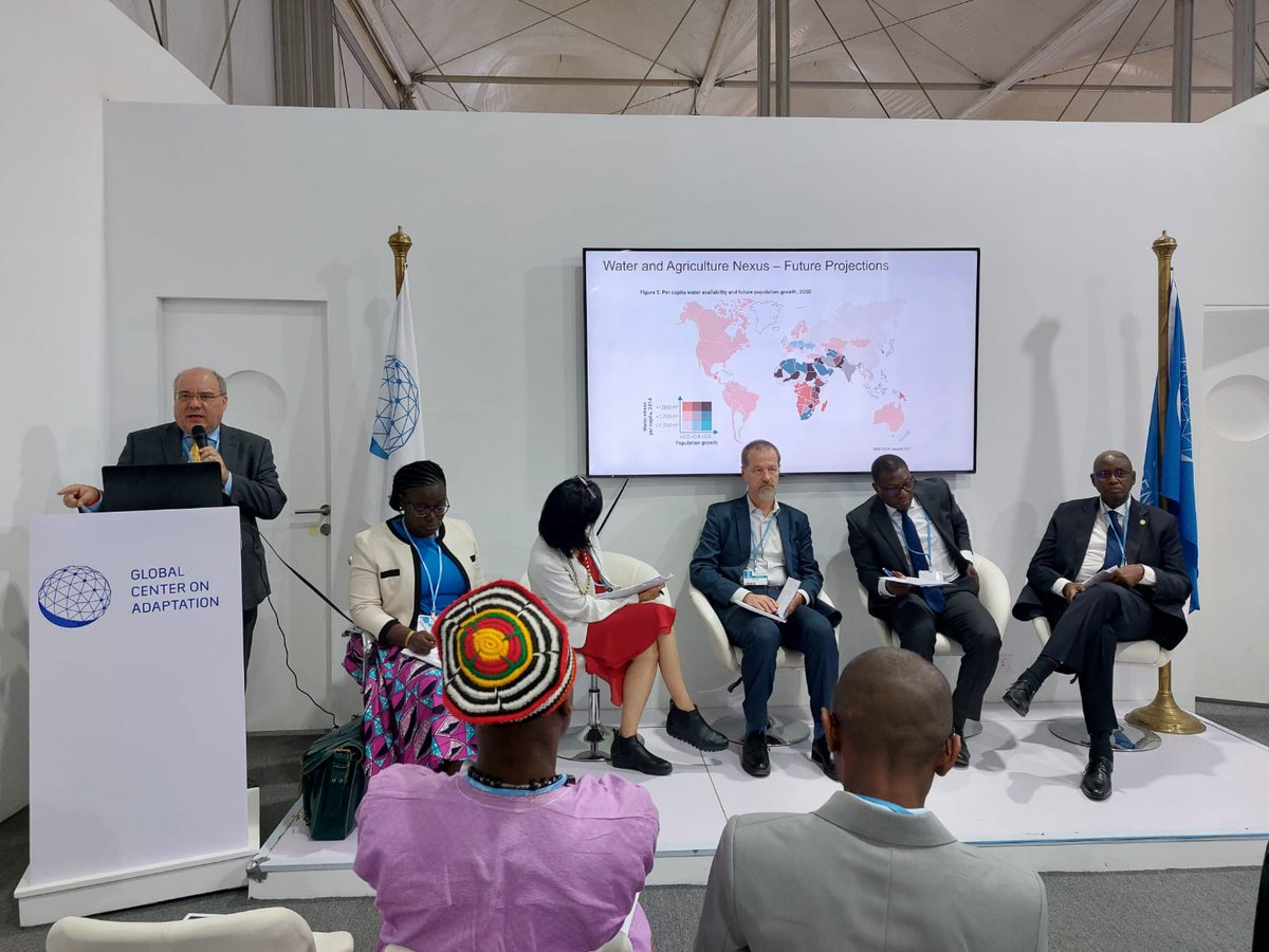 GCAdaptation's tweet photo. Important dialogue on scaling climate-resilient agriculture & livestock systems in Africa on #AdaptationDay at #COP27 with @DrRwamiramaBK @Ede_WBG @Jo_Puri @EnockChikava @JenniferBaarn Todd Crane.
Learn more: https://t.co/RYyaPAdsy9 https://t.co/QQx51zf2HR