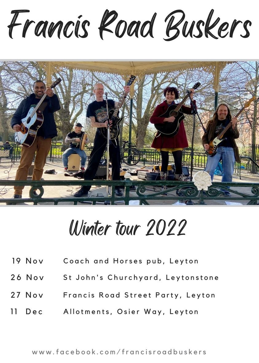 LnSDesigners's tweet image. The fabulous @FrancisRoadBuskers will be providing the entertainment at our #LeytonstoneChristmasMarket on 26th November! Dancing is definitely permitted! #market #E11 #Leytonstone #christmas #music