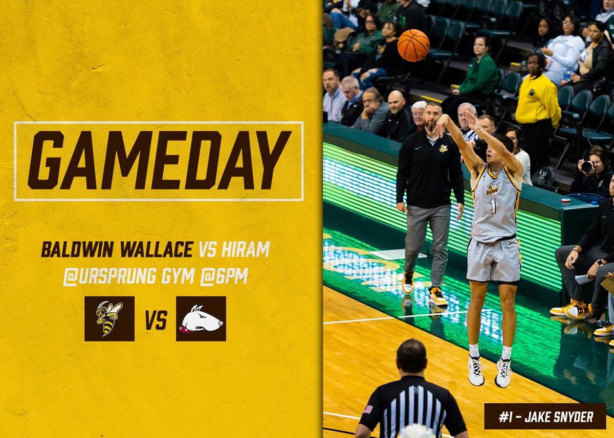 𝔾𝕒𝕞𝕖𝕕𝕒𝕪

🆚 Hiram College 
⏰ 6pm 
📍Ursprung Gym
📊- bit.ly/3tlBLR5
📺- bit.ly/3WXXsEc
🎟- bit.ly/3toOvqc

#𝕋𝕖𝕒𝕞𝟙𝟙𝟞