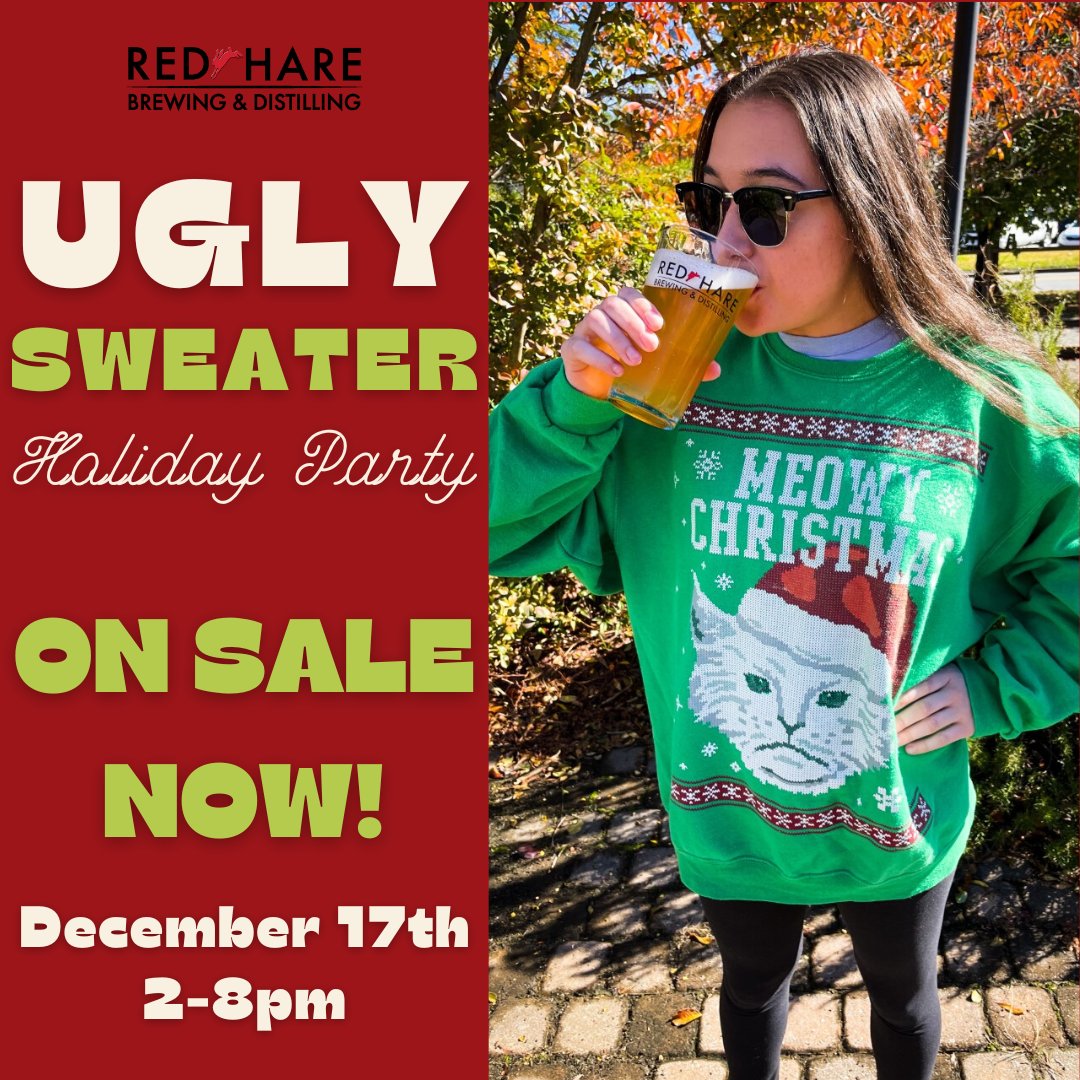 🚨 Mark your Calendars 🚨 Early bird tickets are now available for our Ugly Holiday Sweater Party! Click the link below for your tickets! 

eventbrite.com/e/red-hare-ugl…