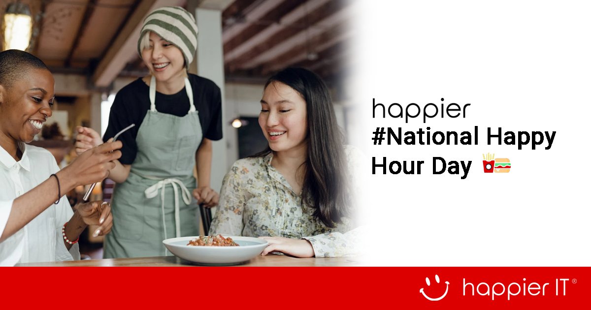 Don't forget, tomorrow is #NationalHappyHourDay 
To everyone celebrating early, enjoy your happier hour 😀

#happyhour #happierIT #lunch