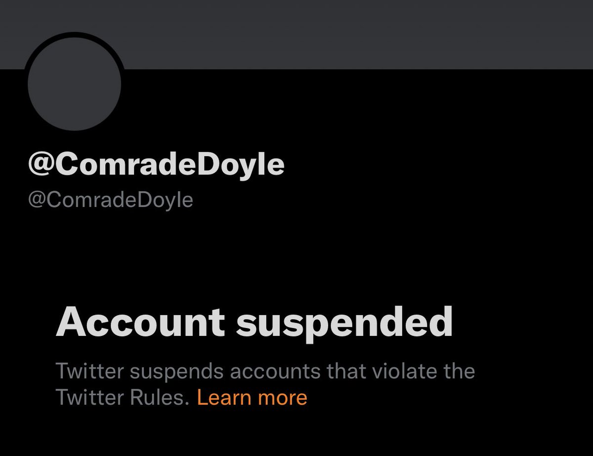 TaylerUSA's tweet photo. Now that people are starting to be reinstated on here— 

@ComradeDoyIe was banned for no legitimate reason, the explanation he was given for his banning was “spam and harassment” and “platform manipulation”. 

It’s time to restore John Doyle @elonmusk https://t.co/xyO6fHySJl